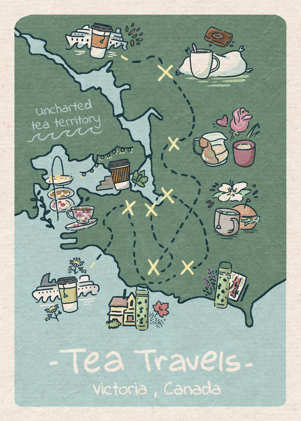 Tea Travels - 2023 - Digital - 5 x 7"